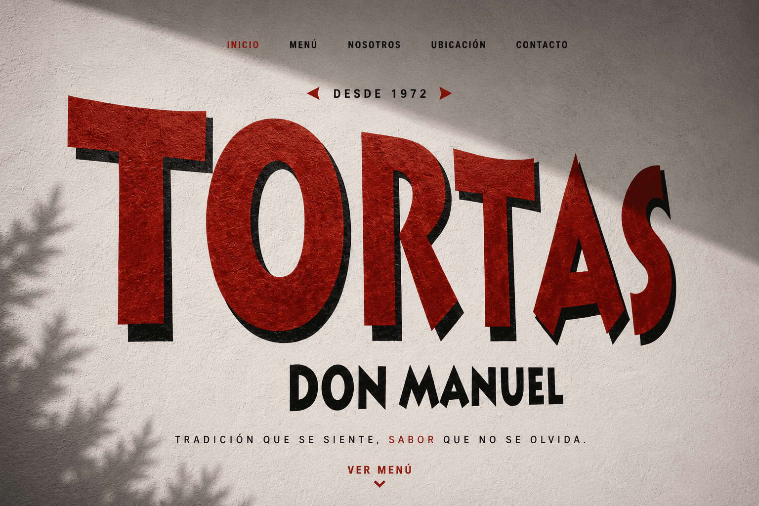 El muro pintado a mano de Tortas Don Manuel